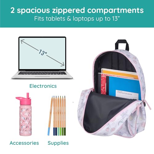 Image of Wildkin JumpOff Jo 15-inch Kids Backpack - Durable, Adjustable, Ideal for School - Fairy Blossom