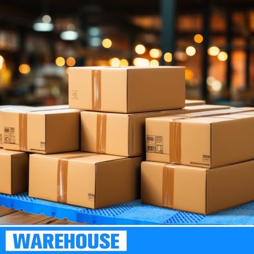 Menkxi 6 Pcs Plastic Pallet for Basement Storage Hdpe Waterproof Grid Ventilation Floor Pallet Lightweight Breathable Grid Pad for Garage Kitchen Supermarket Closet Platform(19.7 x 19.7 x 2 Inches) - Thumbnail 6