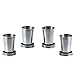 Perfect Pregame Collapsible Shot Glass Set - 4 Pack Stainless Steel Shot Glasses - Expandable Shot Glass Set, Cool Drinking Accessories - 2.5 Fluid Oz Each - NO LIDS