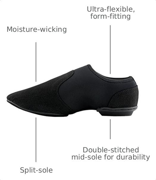 Image of DSI Ever‑Jazz Washable Split‑Sole Jazz & Dance Shoe - Flexible & Durable