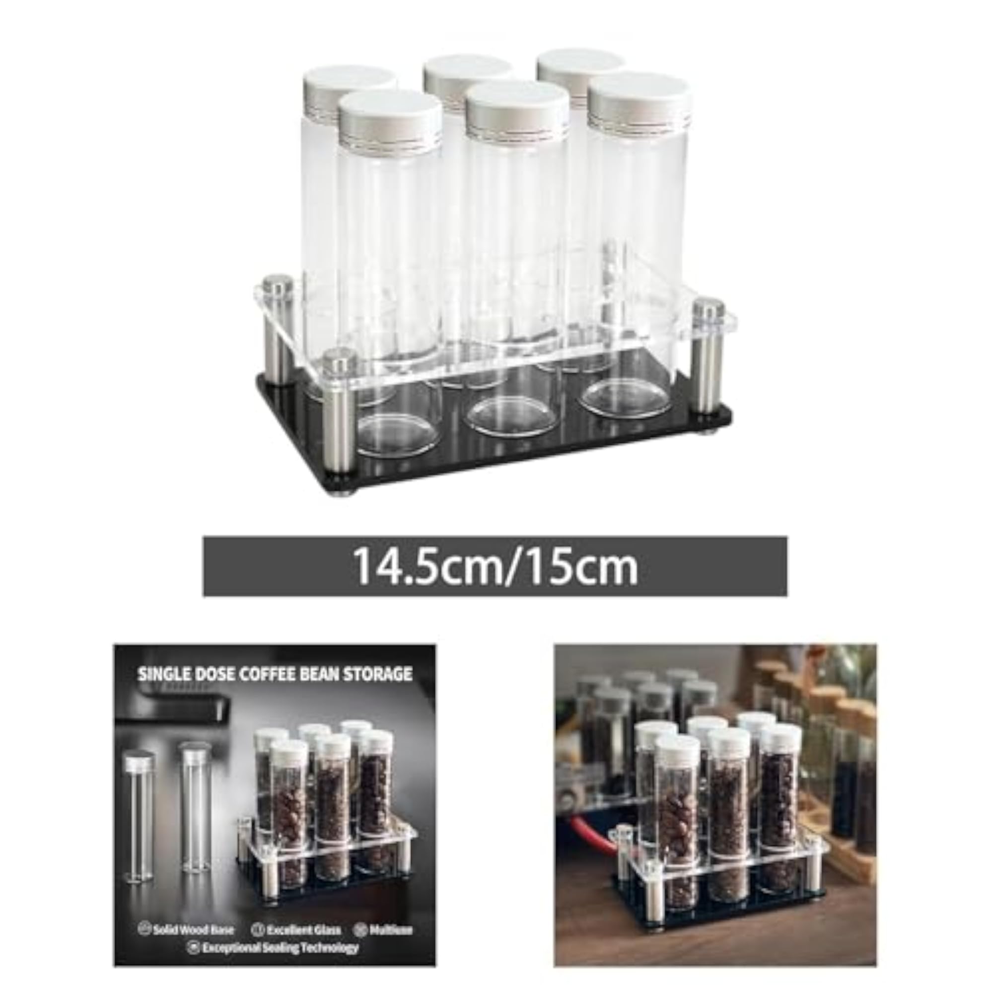 Clear Display Stand for Coffee Cellars and Biscuits