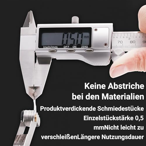 52-Blätter Edelstahl Gewindelehre Set, Metrisch 60° und Whitworth 55°, Feingewinde Schneidsatz für 24 Blätter 0,25-6,0 mm und 28 Blätter 4G-62G, Feingewinde Messwerkzeug