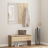 Aspect chêne Sonoma élégant - L'ensemble de couleur chêne Sonoma crée une atmosphère chaleureuse et accueillante dans votre couloir. Le design simple et moderne s'intègre parfaitement dans différents styles de décoration et en fait un meuble attrayant.