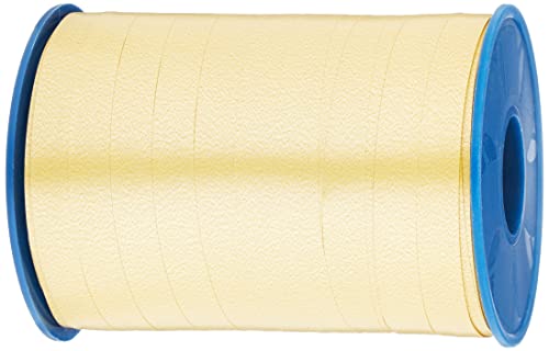 Preisvergleich Produktbild C.E. PATTBERG Geschenkband gold, 250 Meter Ringelband 10 mm zum Basteln, Dekorieren & Verpacken von Geschenken zu jedem Anlass