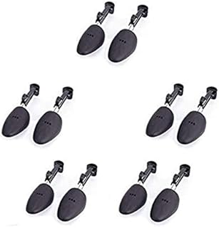 WAJJ 5 Pairs Plastic Shoe Tree Stretcher Shaper for Men Adjustable Length Shoes Boot Holder Shaper Support(Black Men)