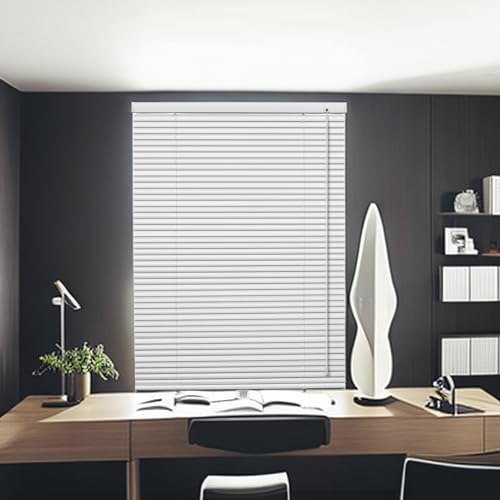 Senxien Cordless Window Blinds 1 Inch Aluminum Mini Blinds For Windows Custom Cut To Size Horizontal Venetian Blinds & Shades For Home Office.Easy To Install,White thumb #7