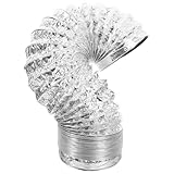 Conduit flexible en aluminium – conduit de cheminée flexible, finition soignée pour un toucher agréable, tube d'évacuation de sèche-linge