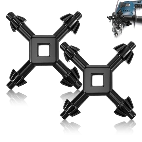 2Pcs 4 in 1 Drill Chuck Key Wrench, 1/4