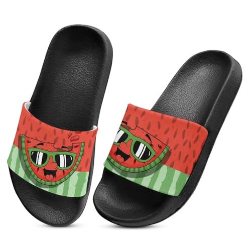Image of Unisex Slides for Girls Boys Comfortable Slippers Slides Non-slip Shower Shoes House Fashion Thick for Indoor & Outdoor Gifts
