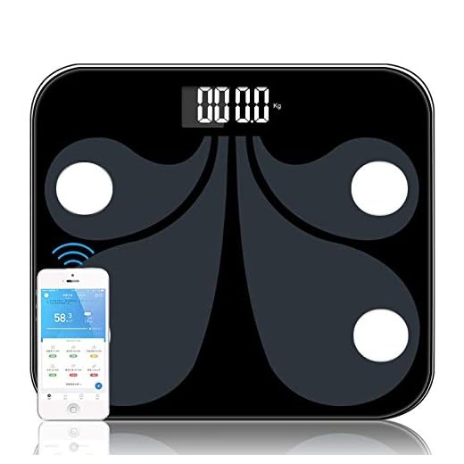 Vägningsskala Bluetooth digitala vågar, badrum smart våg kroppsviktsvåg, 180 kg/180 kg svart YXF99