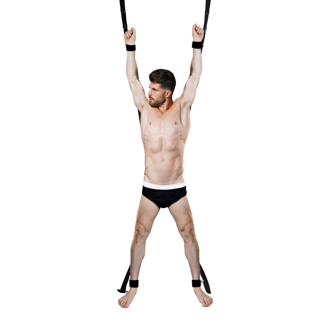 Ouch! by SHOTS – Croix de bondage au-dessus de la porte – Noir