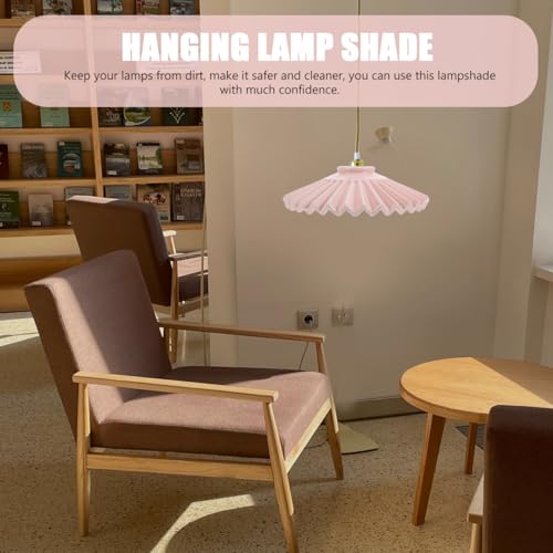 Image of Angoily Ceramic Lampshade 7.87X7.87X2.16 Inch White Pendant Light Cover Replacement for Ceiling Lamp Shade Chandelier Suitable for Dining Room Bar Bedroom