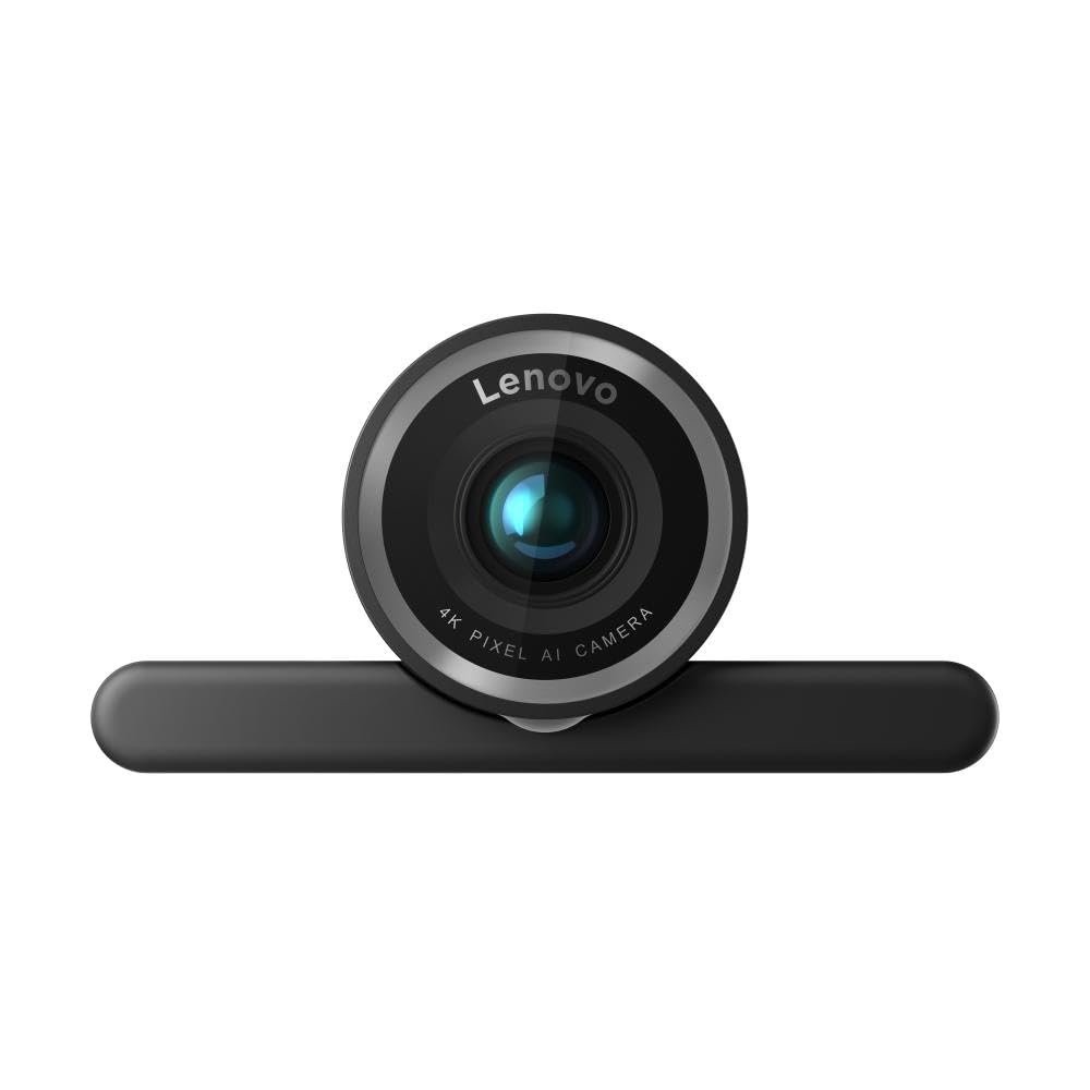 Lenovo QHD Webcam, AI Noise Cancellation and Enhanced Image Quality, 2K Resolution, 2X Digital Zoom, Physical Privacy Shutter, Directional Microphone, Teams Certified, Black