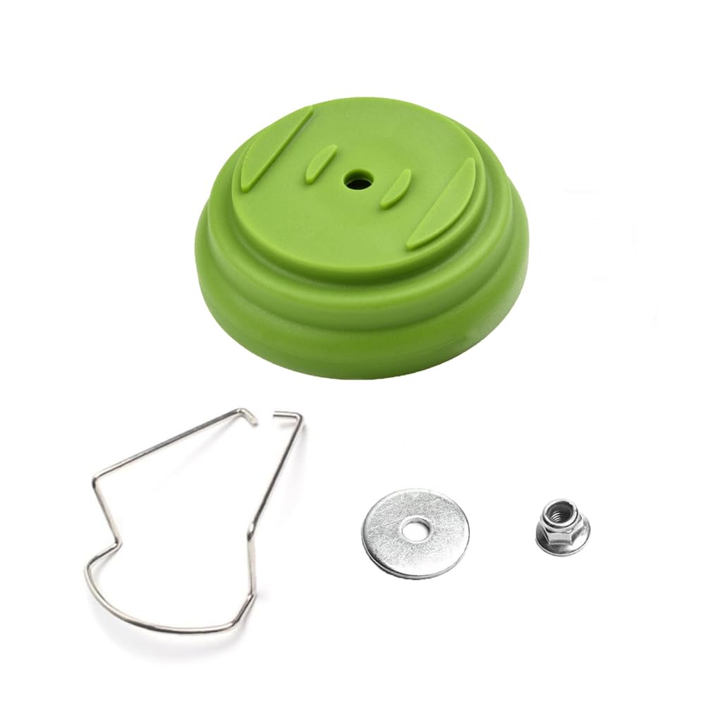 Lawn Mower Blade Base, 63mm Plastic Trimmer Cover with Protective Gasket Nut, Replacement Blade Holder for Electric Cordless Trimmer Garden Tools Green