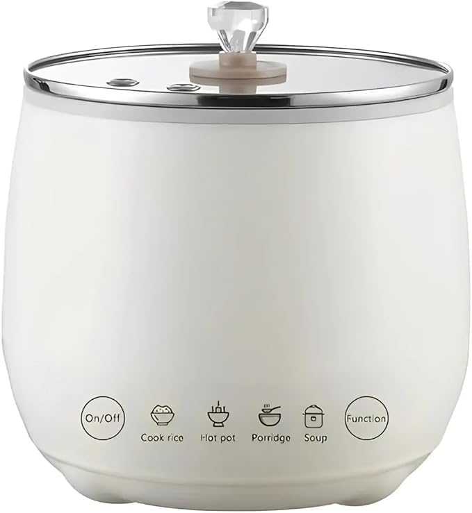 Mini Panela de Arroz Elétrica, Sopas e Caldos, Cerâmica, 1,8 L 11...