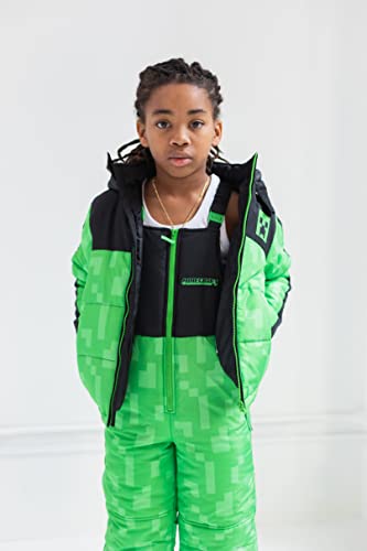 Minecraft Zombie Zip Up Puffer Jacket and Snow Bib Ski Pants Little Kid to Big Kid2