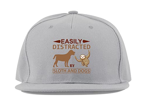 Casquette baseball coton gris paresseux et chiens style décontracté