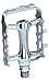 NC-17 Trekking Pro Pedale Pro Aluminium Trekking Pedale / Fahrrad Pedale MTB / Mountainbike Pedal / mit Reflektoren / Kugellager + Cr-Mo Achse / Gewicht 251g pro Paar, silber