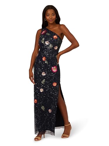 Adrianna Papell Women's One Shoulder Bead Dress - Product