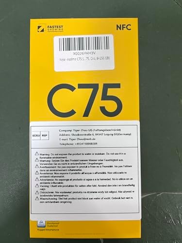 realme C75 4G Smartphone 8+256 GB, IP69 Tempered Glass Protection, 5828 mAh Long-lasting Battery, 6.72 inch Full HD Screen, Lightning Gold (No Adapter) |1 year manufacturer warranty