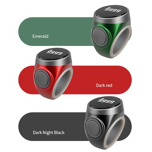 Image of Tasbih Counter Zikr Rings, Smart Tasbeeh Counter, Electronic Digital Tasbih Counter Rings 3 Size(18 /20 /22mm), Waterproof Finger Counter for Muslims, Prayer, Reminder, Home (Black)
