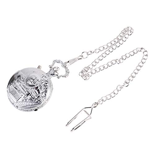 Relógio de bolso vintage Hemobllo, relógio de bolso, clássico, roda, pingente, relógio, locomotiva,