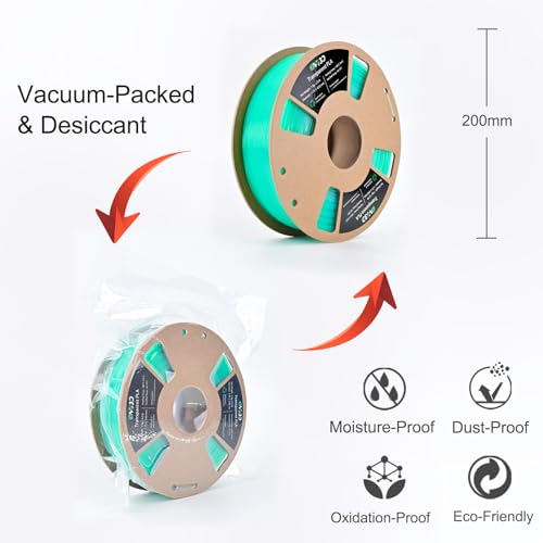 Image of OVV3D 3D Printer Filament Transparent PLA Filament 1.75mm, Clear Green Printing, + /- 0.02 mm, Fits Most FDM 3D Printers, Translucent 3D Filament 1kg Spool
