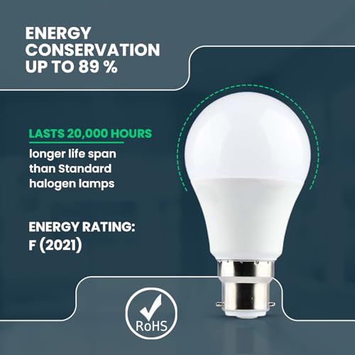 VT-2099 8.5W A60 Thermal Plastic Bulbs COLORCODE:4000K E27 | Day White | Standard Holder | Non Dimmable & Energy-Saving | 60W Equivalent | Thermoplastic Body | Screw Bulb | Frosted Bulb | Pack of 6 - Image 3
