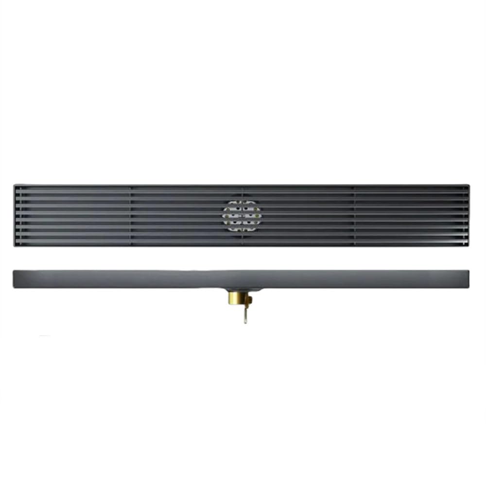 Desagüe de Suelo Largo de Acero Inoxidable 304, Rectangular, antiolor, Bandeja de Ducha para bañera Larga, 20-90 cm (70cma-A)
