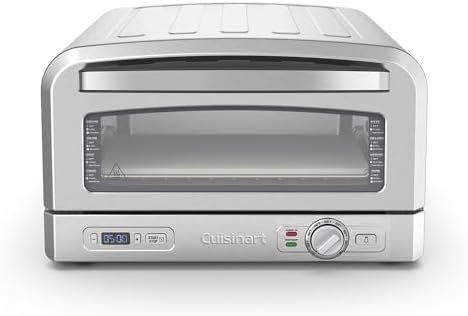 Forno de Pizza, Cuisinart, Em Aço Escovado, Com Pedra de Pizza, 3 Anos de Garantia, 1800W, Forma Fun...