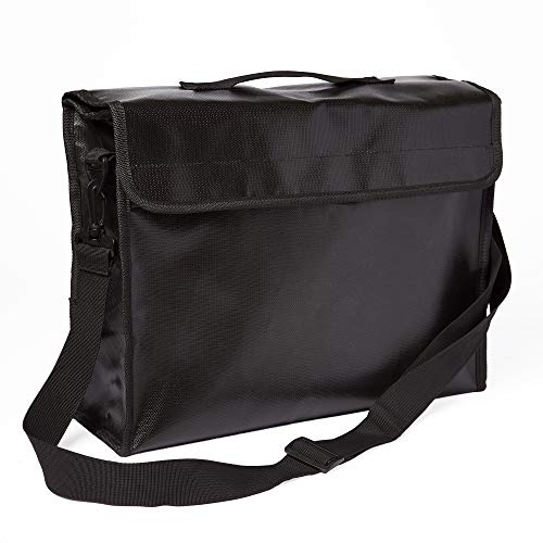 Cosmo Fireproof Document Bags Large Fireproof Bag For Cash W/Shoulder Strap Waterproof And Fireproof Money Bag Large Storage Pouch With Zipper Important Document Holder Document Organizer Passport Holder Safe For Documents #TOP27