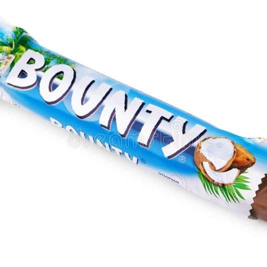 Image of Bountys Miniature Chocolate Coconut Candy Bar, White and Blue Package 220g (From Netherlands)