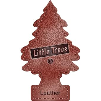 LITTLE TREES Car Air Freshener | Hanging Paper Tree for Home or Car | Leather | 3 Pack