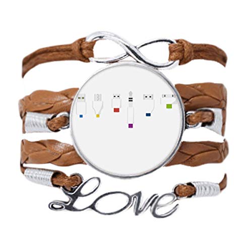 Bracelet cordon de charge connecté avec chaîne d'amour DIY pour smartphone
