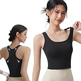 [MACITEET] 【固定カップ・ズレない】スポーツブラ 揺れない ハイサポート レディース ヨガウェア カップ一体型 洗濯機OK 接触冷感 吸汗速乾 脇高 美背 ノンワイヤー ヨガ ジム ランニング