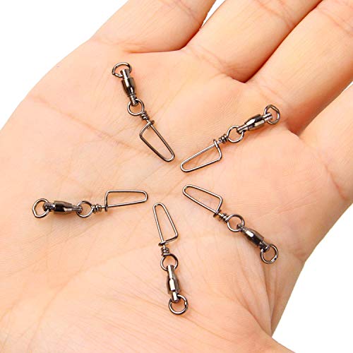 image for AGOOL Ball Bearing Fishing Swivel Stainless Steel High Strength with C