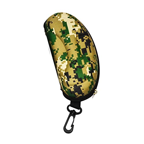 Étui à lunettes souple compressif et boîte de rangement zippée motif camouflage