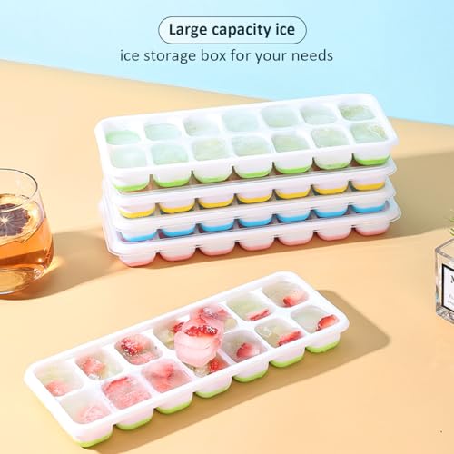 Bandejas para Cubos de Hielo, Pack de 3, Silicona Reutilizable miniatura 5