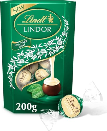 Premium Smooth Melting Chocolate Truffles 200g - Best gift for Any occasion (Lindt Lindor Dark Mint Chocolate Truffles 200g)