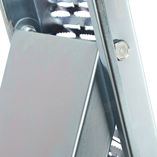 Relaxdays 10029579 Auffahrrampe für Anhänger & PKW, klappbar, Motorrad verladen, Rampe, Stahl, Traglast: 225 kg, 2m lang, silber