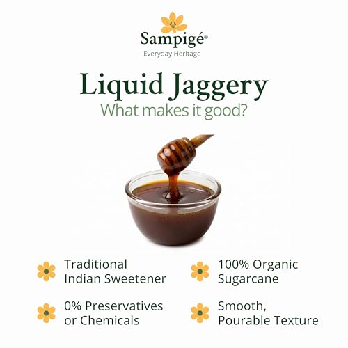 Sampige Liquid Jaggery (Joni Bella) 900 g | Sugarcane Jaggery Syrup | Kakvi/Liquid Gud for Beverages & Everyday Use