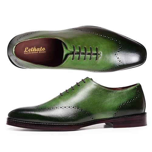 Image of Lethato Handcrafted Wholecut Oxford Men's Genuine Leather Lace Up Dress Shoes