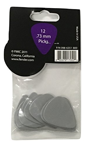 Fender Nylon Médiators – 0.73MM – Gris clair – Set de 12 - Les Beatles, Paul McCartney, John Lennon, RIngo Starr, George Harrison Fender Nylon Médiators - 0.73MM - Gris clair - Set de 12 – Image 4