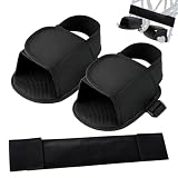 Wheelchair Footrest Pads & Wheelchair Calf Strap Support, Adjustable Non-Slip Foot Supports for Elderly & Disabled, Secure Straps with Anti-Slip Pedal Grip, Breathable & Washable Covers, Universal Fit