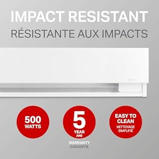 Stelpro SPR0502W Plinthe chauffante haut de gamme, 500 W, 240 volts, 22 1/4" x 7 1/16", série PRIMA - Plinthe chauffante haut de gamme, blanc