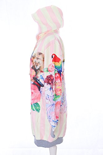 Princesse lion pastel Pull à capuche rose au style Goth