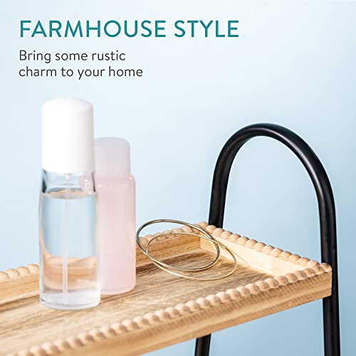 Navaris 57295.05.2 2 Tier Countertop Organizer - Bathroom Kitchen Counter Shelf Rack Caddy Tray For Storage - Small Wood Two Tiered Organization Shelves thumb #5