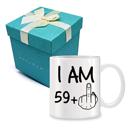 MAGEDON 60th Birthday Gifts for Men Women, 60 Years Old Gifts Presents for Dad, Mum, Grandad, Grandma, Husband and Wife - Funny 60 Years Old Coffee Mug Present