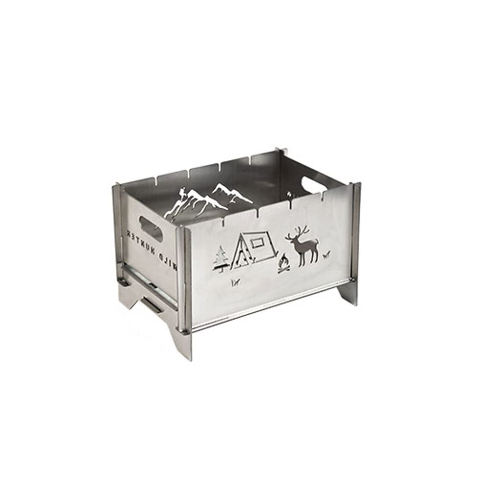Barbecue à charbon de bois pliable inox pour cuire et chauffer partout