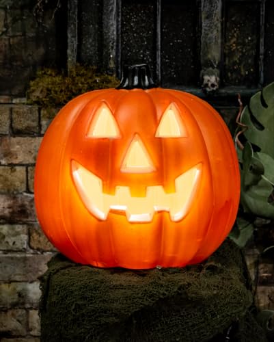 Miniatura 4 de Horror-Shop Calabaza De Halloween Sonriente Con Luz 32cm